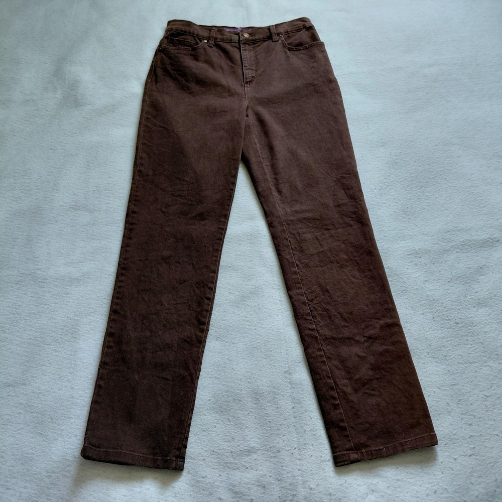 Gloria Vanderbilt Amanda Jeans Womens Brown Size 6 Bootcut Stretch Cotton Missy
